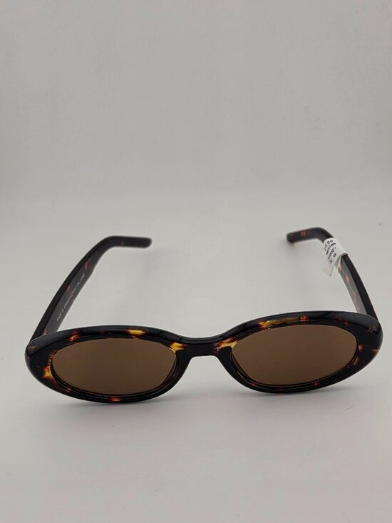 Accessories - Women’s Oval Gold Brown Sunglasses